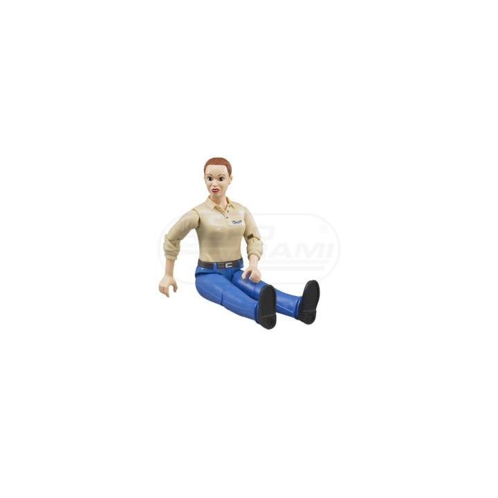 Figurka kobiety białej w niebieskich dżinsach BR-60408 BRUDER