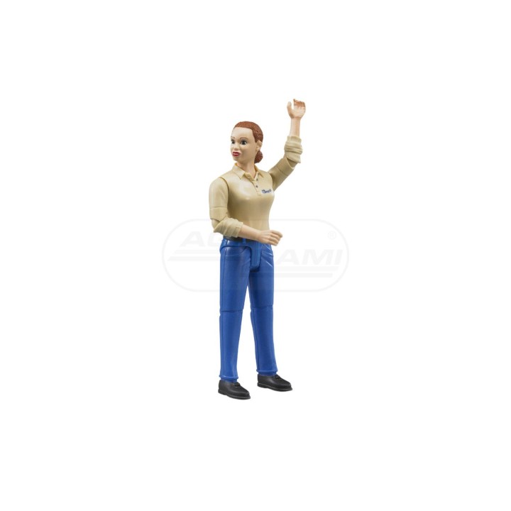 Figurka kobiety białej w niebieskich dżinsach BR-60408 BRUDER