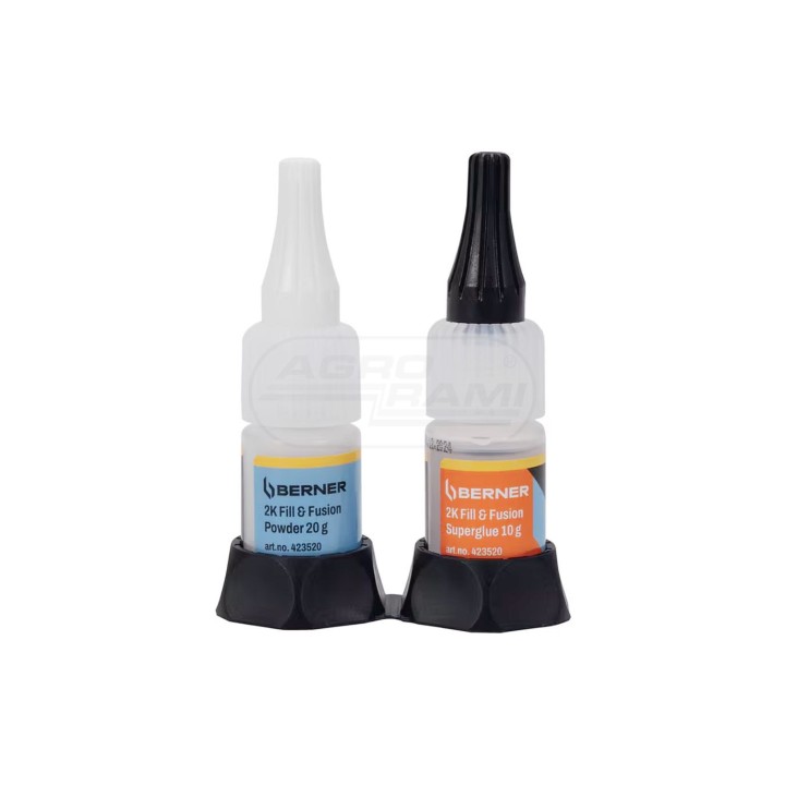 Super klej z wypełniaczem BERNER 423521 . 10 GR  WYPEŁNIACZ 20GR