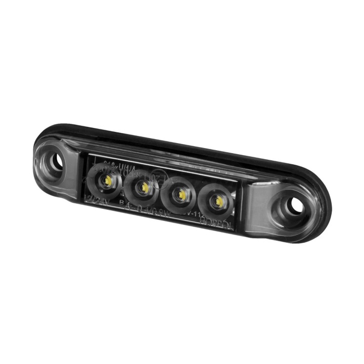 lAMPA OBRYSOWA SLIM KRÓTKA hor88g-graphite pozycyjna przednia LED12/24V 2xprzewód0,75-0,5mb LD 2327/GRAPHITE HORPOL