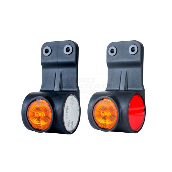Lampa obrysowa potrójna HOR77 neon lewa wisząca diodowa 12/24V przewód 2x0,75mm-0,6mb LD 3109/L HORPOL