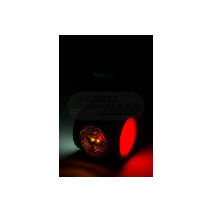 Lampa obrysowa potrójna HOR77 neon lewa wisząca diodowa 12/24V przewód 2x0,75mm-0,6mb LD 3109/L HORPOL