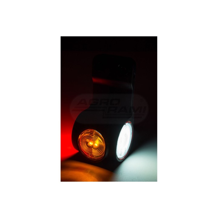 Lampa obrysowa potrójna HOR77 NEON prawa wisząca diodowa 12/24V przewód2x0,75-0,6mb LD 3109/P HORPOL