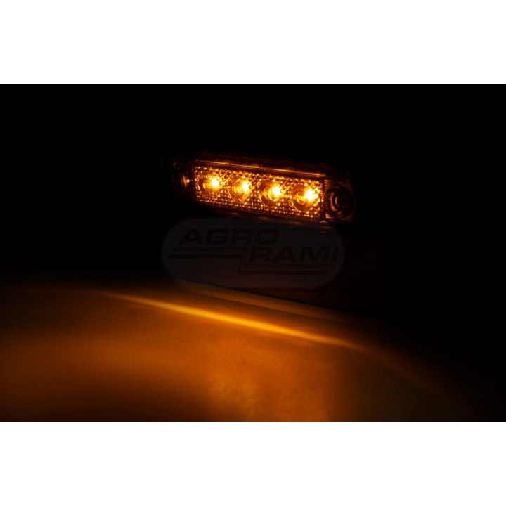 Lampa obrysowa na podstawie gumowejprostej i na rurę HOR65G-GRAPHITE obrysowa boczna LED12/24V 2xprzewó0,75-0,25mb LD 676/GRAPHI