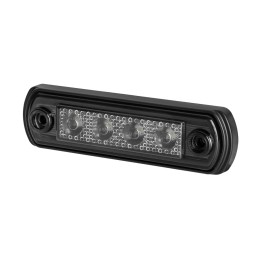 Lampa obrysowa na podstawie gumowj prostej i na rurę HOR65G-GRAPHITE pozycyjna tylna LED12/24V 2xprzewód0,75mm-0,25mb LD 677/GRA