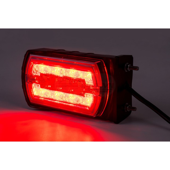 Lampa zespolona tylna CLEO HOR115N POZYCYJNE TYLNE NEON LED 12/24V wersja z bocznym mocowaniem przewód 4x0,5mm-1mb LZD 2790/W2 H