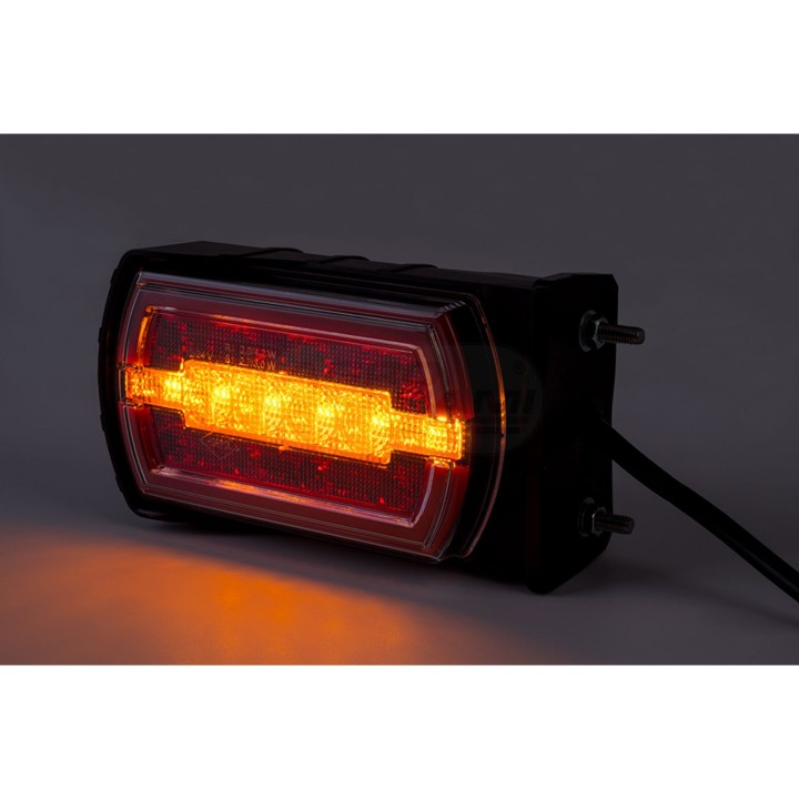 Lampa zespolona tylna CLEO HOR115N POZYCYJNE TYLNE NEON LED 12/24V wersja z bocznym mocowaniem przewód 4x0,5mm-1mb LZD 2790/W2 H
