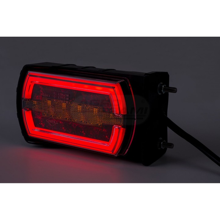 Lampa zespolona tylna CLEO HOR115N POZYCYJNE TYLNE NEON LED 12/24V wersja z bocznym mocowaniem przewód 4x0,5mm-1mb LZD 2790/W2 H