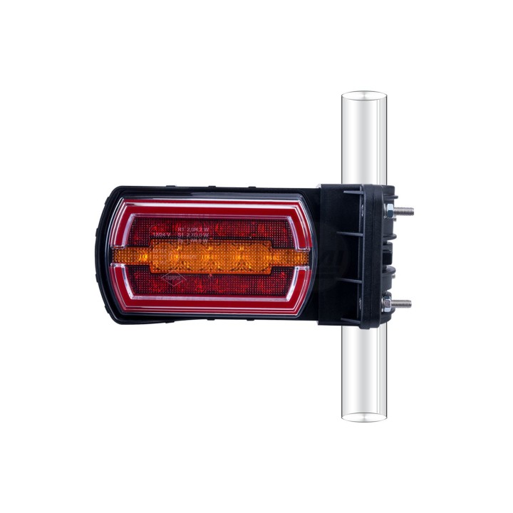 Lampa zespolona tylna CLEO HOR115N pozycyjne tylne NEON LED 12/24V wersja na rurę 20-30mm przewód 4x0,5mm -1mb LZD2790/R2 HORPOL