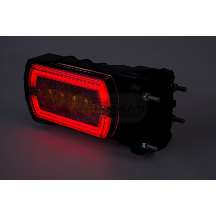 Lampa zespolona tylna CLEO HOR115N pozycyjne tylne NEON LED 12/24V wersja na rurę 20-30mm przewód 4x0,5mm -1mb LZD2790/R2 HORPOL