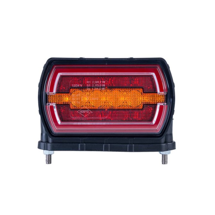 Lampa zespolona tylnaCLEO HOR115N pozycyjne tylne NEON LED12/24V wesja z dolnym mocowaniem przewód 4x0,5mm-1mb LZD 2790B HORPOL