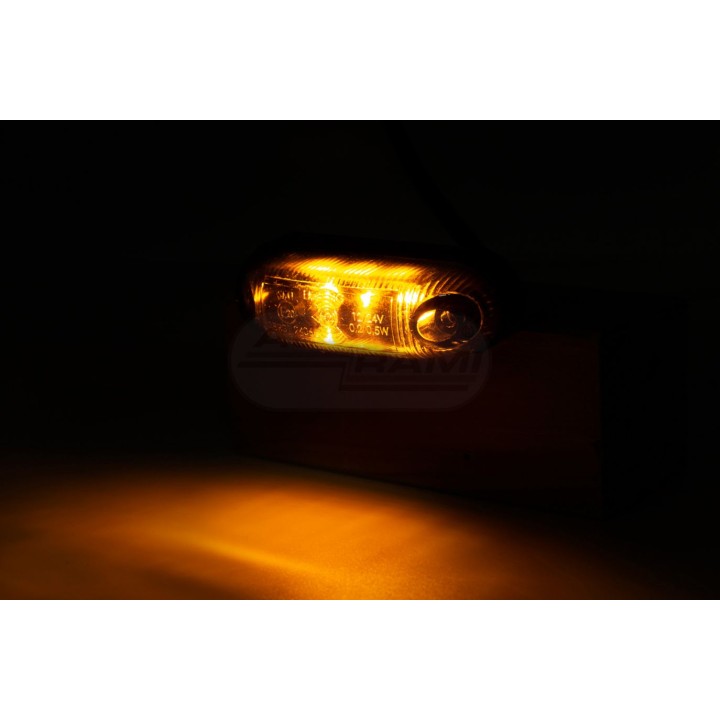 Lampa obrysowa owalna EMA34G-GRAPHITE obrysowa boczna LED12/24V przewód 2x0,75-0,5mb LD 390/GRAPHITE HORPOL