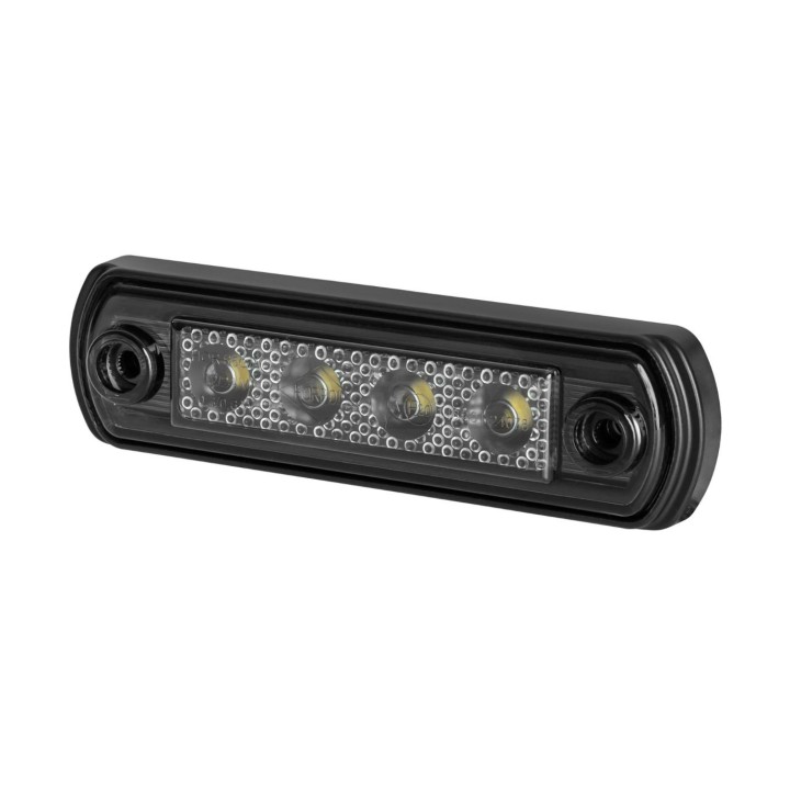 Lampa obrysowa na podstawie gumowej prostej i na rurę HOR65G-GRAPHITE pozycyjna przednia LED12/24V 2xprzewód 0,75mm-0,25mb LD 67