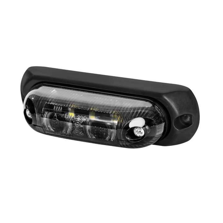 Lampa obrysowa owalna EMA32G-GRAPHITE wersja z podkładką gumową pozycyjna przednia LED 12/24V przewód 2x0,75mm-0,5mb LD 377/GRAP