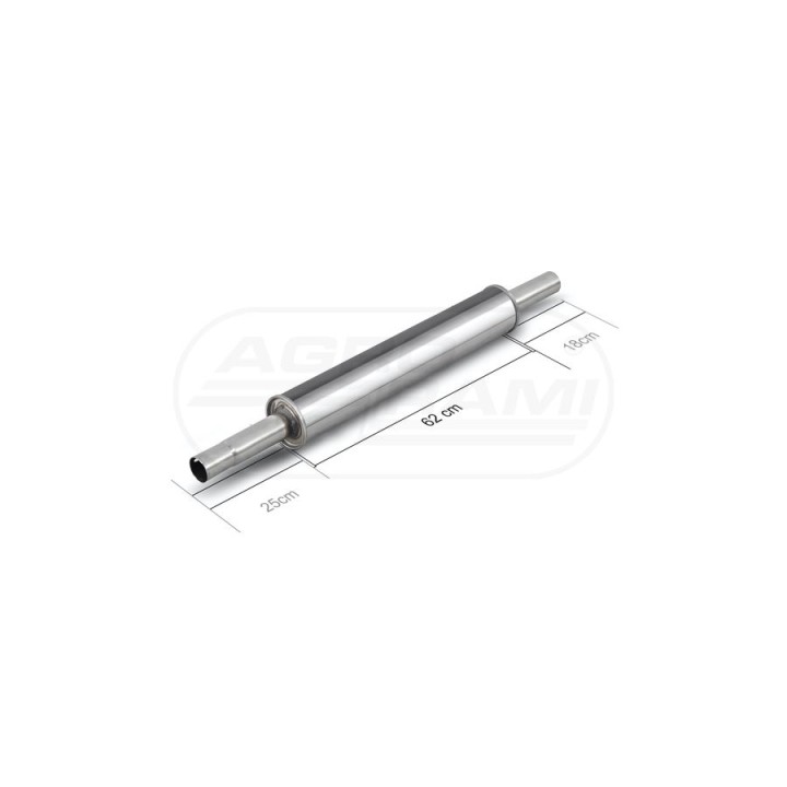 Tłumik okrągły prosty wylot INOX 46414000 INOX  , 95363 , STAL NIERDZEWNA POWER SILENCER